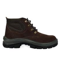 Bota Botina Seguranca Nobuck 3 Gomos C/ cadarço Tp092C Cartom