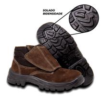 Bota Botina Segurança nobuck couro marrom Bota Botina Segurança nobuck couro marrom