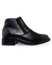 Bota Botina Social Masculina Couro Pelica Extra Leve Com Zíper Preta Bota Botina Social Masculina Couro Pelica Extra Leve Com Zíper Preta