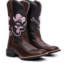 Bota Botina Texana Country Feminina Tião Rosa - Arthur Boots