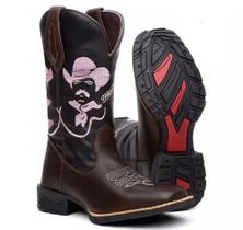 Bota Botina Texana Country Feminina Tião Rosa