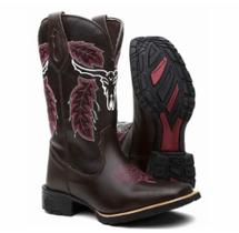 Bota Botina Texana Country Folhada Rosa Bota Botina Texana Country Folhada Rosa