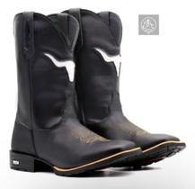 Bota Botina Texana Country Masculina Vazada Preta Bota Botina Texana Country Masculina Vazada Preta