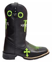 Bota Botina Texana Country Unissex Preta
