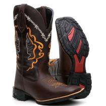 Bota Botina Texana em material ecológico Unisex Arame Farpado - Texas Boots