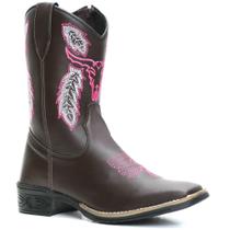 Bota Botina Texana Feminina Cano Curto Pink Country Rodeio Peão Bota Botina Texana Feminina Cano Curto Pink Country Rodeio Peão