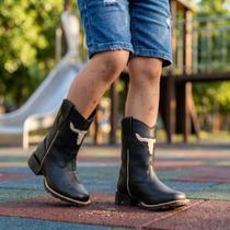 Bota Botina Texana Infantil Masculina Feminina Cara de Boi 24 ao 35