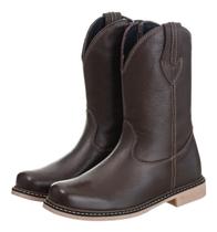 Bota Botina Texana Lisa Cano Alto Em Couro Bota Botina Texana Lisa Cano Alto Em Couro