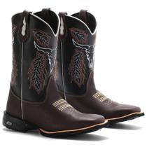 bota botina texana masculina rodeio bico quadrada cano alto bota botina texana masculina rodeio bico quadrada cano alto