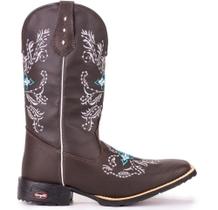Bota Botina Texana Unissex Cruzeta Azul marrom