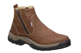 Bota botina zebu masculina de ziper em couro terra 56060 Bota botina zebu masculina de ziper em couro terra 56060
