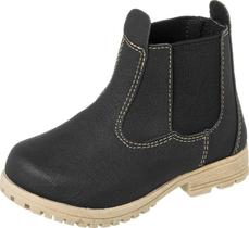 Bota Botinha Botina Jeca Masculina Infantil Menino Bebê Preto Cowntry