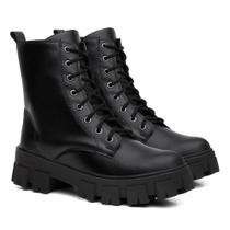 Bota Botinha Coturno Blogueira Tratorado Cano Curto Chelsea Feminina VK