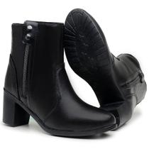 Bota Botinha Coturno Feminina Salto Alto Cano Curto Luxo Estilo Lançamento Inverno Bota Botinha Coturno Feminina Salto Alto Cano Curto Luxo Estilo Lançamento Inverno