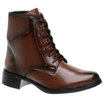 Bota Botinha Feminina Coturno Social Cano Médio Com Cadarço (SL6011)