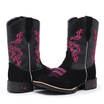 Bota Botinha Feminina Infantil Cowgirly Texana Country