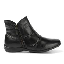 Bota Botinha Feminina Rasteirinha Cano Curto 14 Cm Couro Coturno Com Zíper Lateral - DE GRIFFE