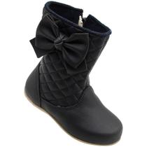 Bota Botinha Infantil Feminina Preta Menina Pingo De Pé Bota Botinha Infantil Feminina Preta Menina Pingo De Pé