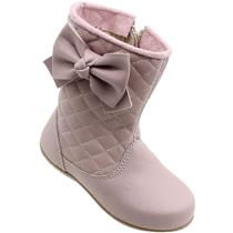 Bota Botinha Infantil Feminina Rosa Menina Pingo De Pé Zíper Cor:RosaTamanho:24 Bota Botinha Infantil Feminina Rosa Menina Pingo De Pé Zíper Cor:RosaTamanho:24