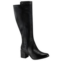 Bota Bottero 346903 Feminino Preto em couro cano longo saltinho Bota Bottero 346903 Feminino Preto em couro cano longo saltinho
