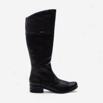 Bota Bottero Cano Alto Montaria Couro Preto