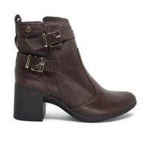 Bota Bottero Cano Curto Salto Médio Couro 346915 Marrom Bota Bottero Cano Curto Salto Médio Couro 346915 Marrom