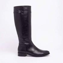 Bota Bottero Cano Longo Couro Atanado - Feminina - Preto - 3