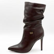 Bota Bottero Cano Médio Salto Alto Fino Feminina