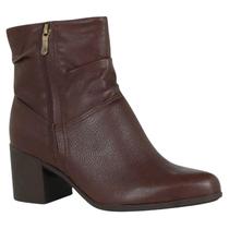 Bota Bottero Couro Burnish Cano Baixo Feminino 346907 Bota Bottero Couro Burnish Cano Baixo Feminino 346907