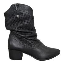 Bota Bottero Feminina Couro Cano Médio Burnish 349302