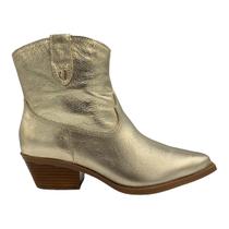 Bota Bottero Feminina Couro Metalizado Dourado 347701 Original