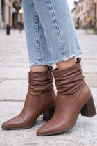 Bota Bottero Feminina de Couro Conhaque