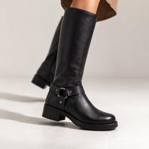 Bota Bottero Montaria Cano Longo Couro Preto Bota Bottero Montaria Cano Longo Couro Preto