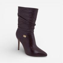 Bota Bottero Salto Alto Em Couro Marrom