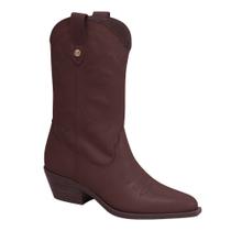 Bota Bottero Western Cano Médio Couro Feminino