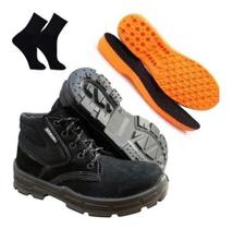 Bota Bracol Bae Preto Nobuck + Palmilha + Meia