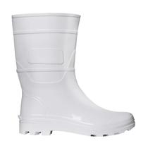 Bota Branca Em Pvc Forrado Cano Médio Borracha Galocha Bota Branca Em Pvc Forrado Cano Médio Borracha Galocha