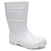 Bota Branca Pvc para Açougue Impermeável Antiderrapante
