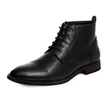 Bota Bruno Marc Warner-2 Preta Cap Toe com Cadarço US 9 Bota Bruno Marc Warner-2 Preta Cap Toe com Cadarço US 9