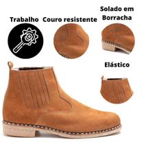 Bota Café Masculina Coturno Motoqueiro Tratorada em Couro