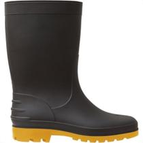 Bota Calformax Preta Solado Amarelo (Cano Medio)41/42 Cmpa509 S/F