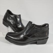 Bota Calvest Social De Couro Cano Curto Ziper Lateral Masculino 192003 (64611) Bota Calvest Social De Couro Cano Curto Ziper Lateral Masculino 192003 (64611)