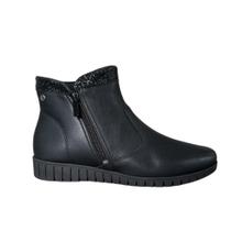 Bota Campesí Cano Baixo Ziper Lateral Feminina L9962 Preto