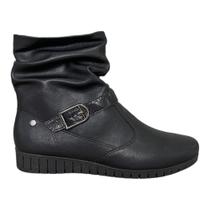 Bota Campesi Feminina Cano Médio Fivela L9185 Preta