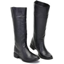 Bota cano alto femenina de couro legitimo cor Preto 205 Bota cano alto femenina de couro legitimo cor Preto 205