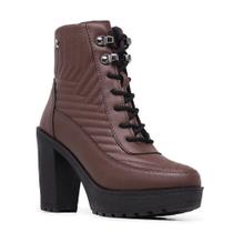 Bota Cano Alto Feminina Leve Conforto Dia a Dia Solado Flat Tratorado