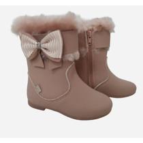 Bota cano alto infantil feminina rosa Kidy Original