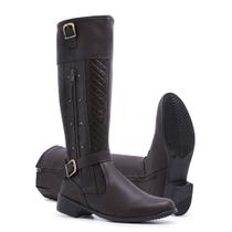 Bota Cano Alto Longo Feminina Com Fechamento Lateral em Ziper Modelo Over The Knee Bota Cano Alto Longo Feminina Com Fechamento Lateral em Ziper Modelo Over The Knee