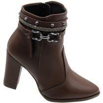 Bota Cano Baixo Beira Rio Salto Alto Tira Strass Nó Feminina Bota Cano Baixo Beira Rio Salto Alto Tira Strass Nó Feminina