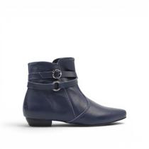Bota Cano Baixo Bico Fino Couro Bota Cano Baixo Bico Fino Couro